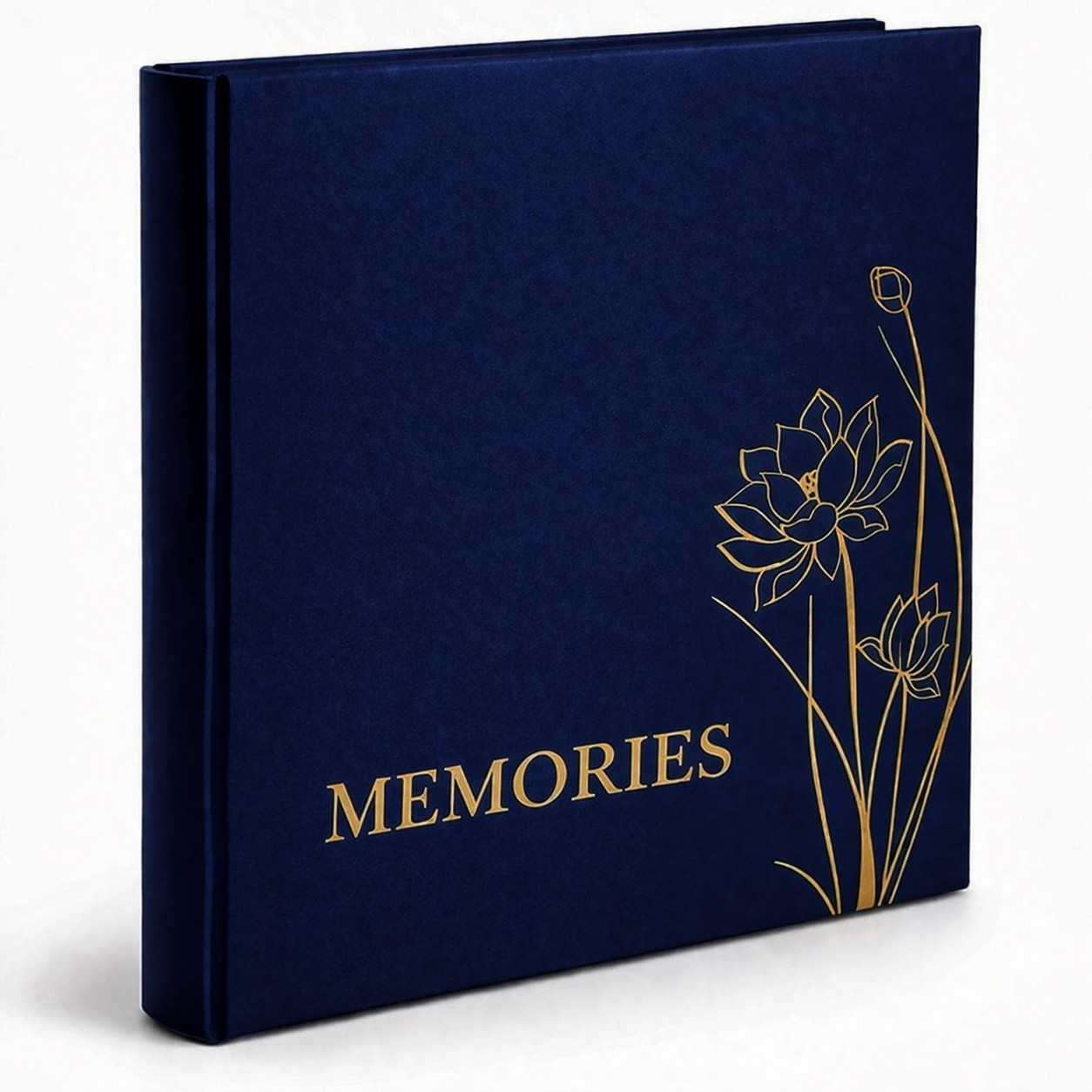 Album foto, stocare 500 fotografii 10x15, 100 pagini, model floral, albastru - imagine 8